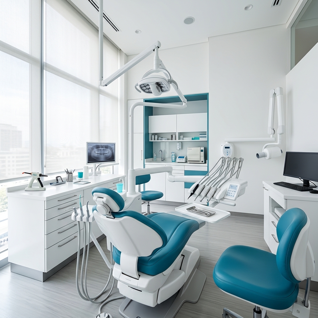 Consultório odontológico moderno equipado com produtos Dental Brasilis